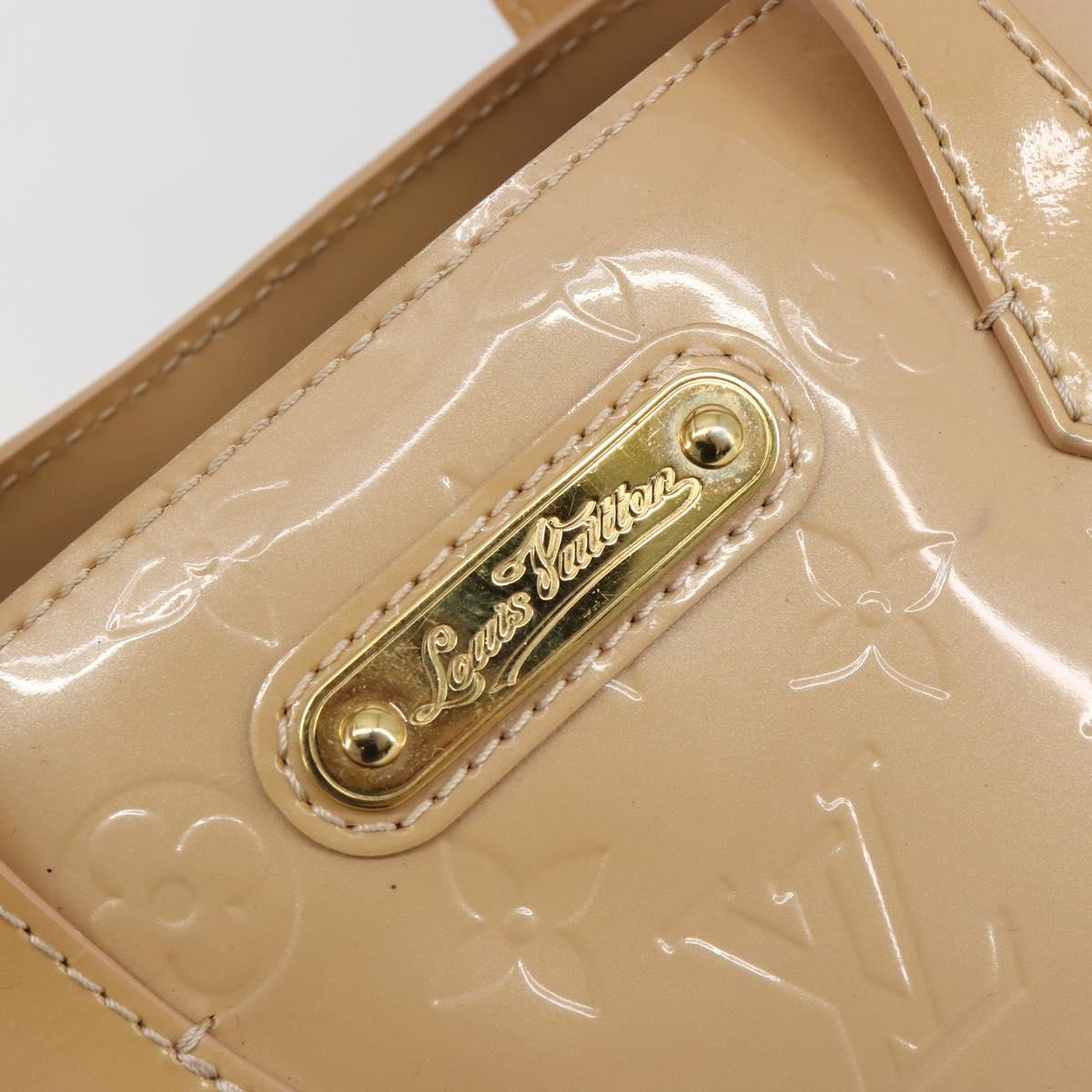 LOUIS VUITTON Vernis Wilshire PM Hand Bag Rose Flow Lantern M91642 Auth ka4676A