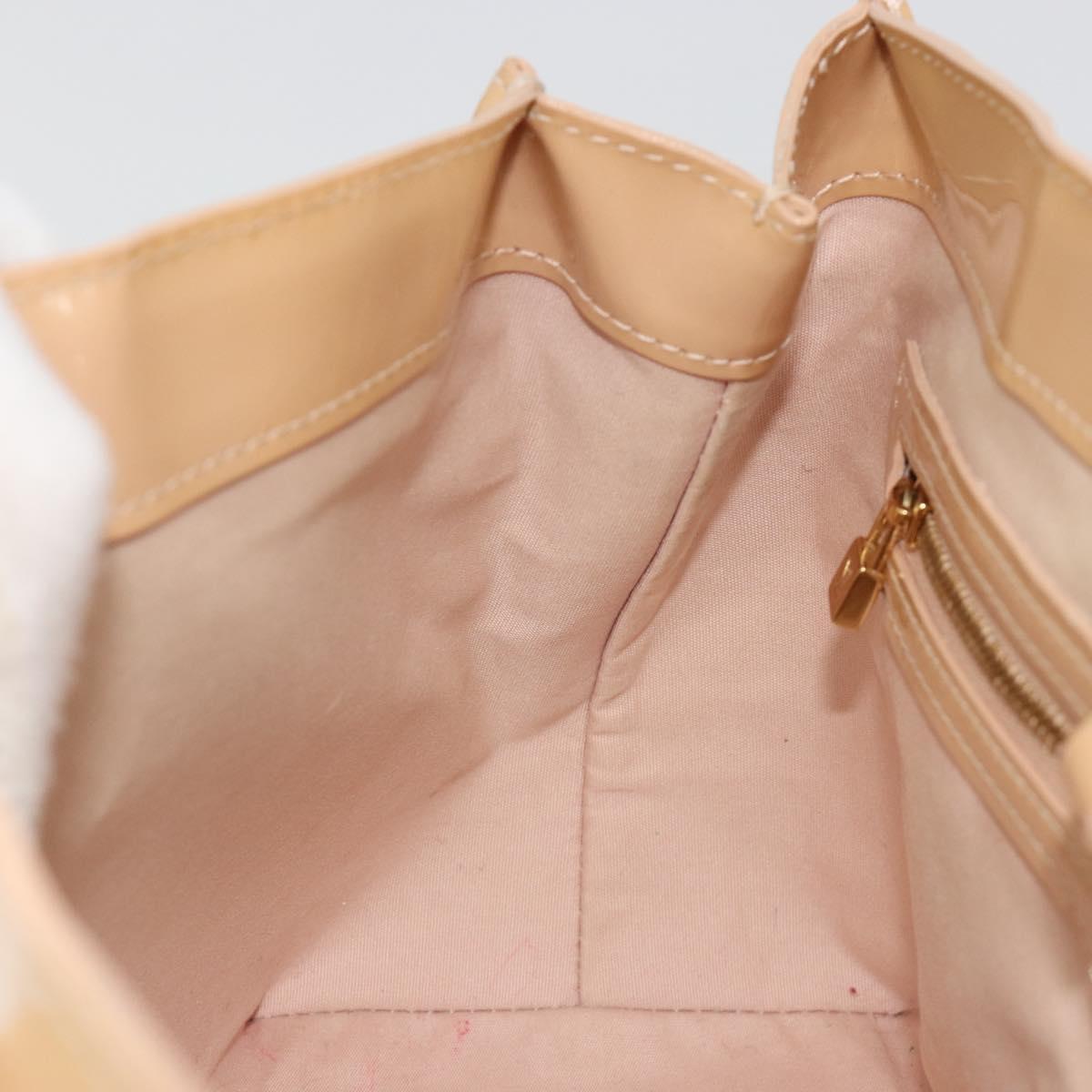 LOUIS VUITTON Vernis Wilshire PM Hand Bag Rose Flow Lantern M91642 Auth ka4676A