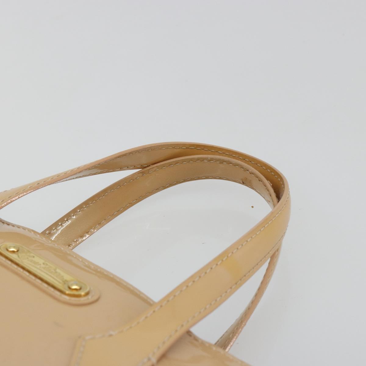 LOUIS VUITTON Vernis Wilshire PM Hand Bag Rose Flow Lantern M91642 Auth ka4676A