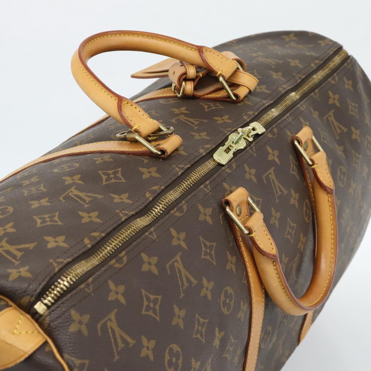 LOUIS VUITTON Monogram Keepall 55 Boston Bag M41424 LV Auth ka4680A