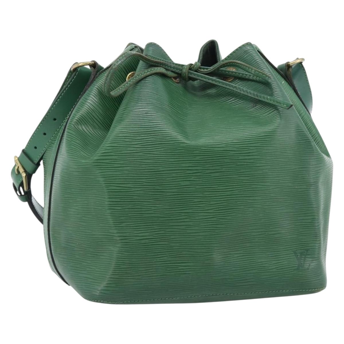 LOUIS VUITTON Epi Petit Noe Shoulder Bag Green M44104 LV Auth ka4681