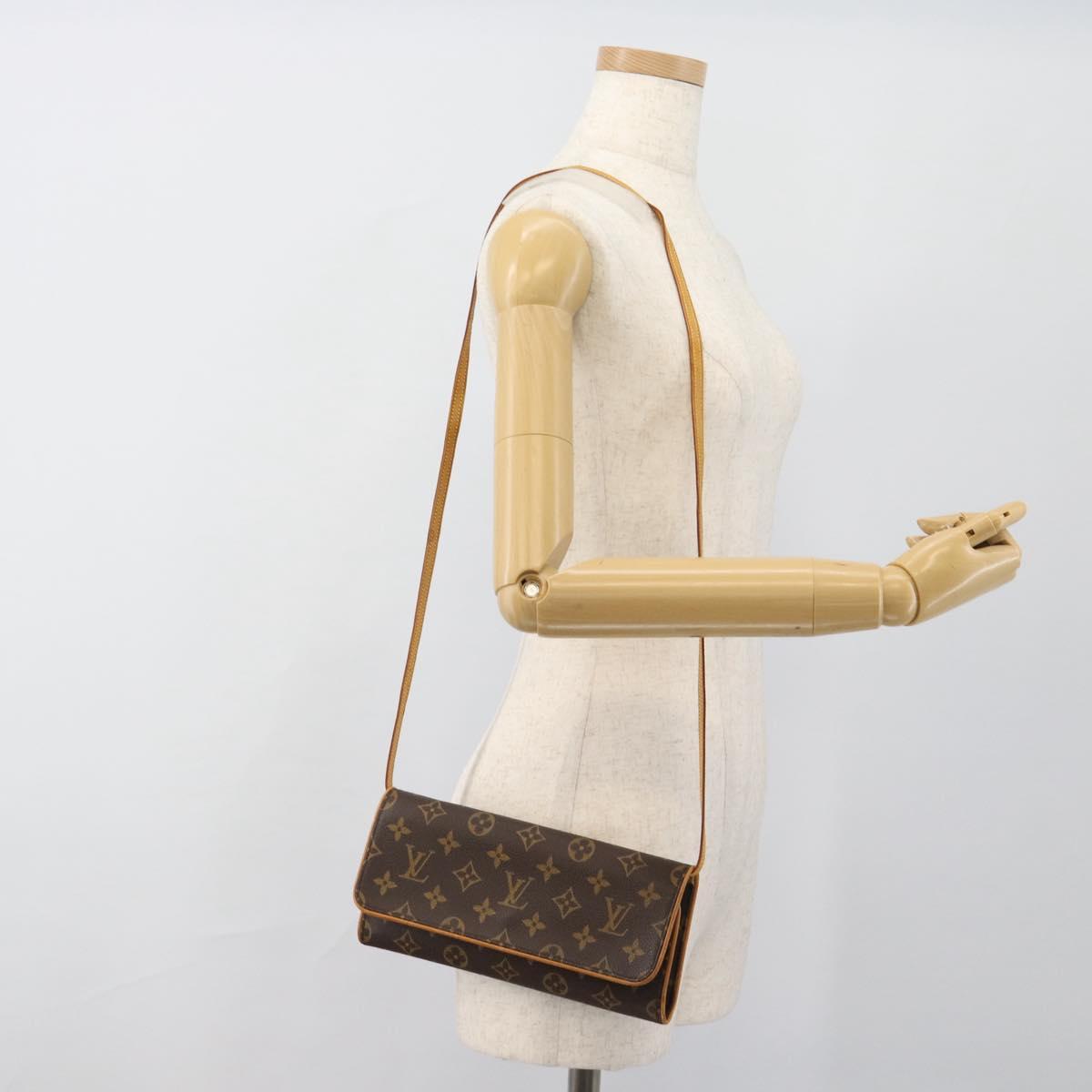 LOUIS VUITTON Monogram Pochette Twin GM Shoulder Bag M51852 LV Auth ka4683A