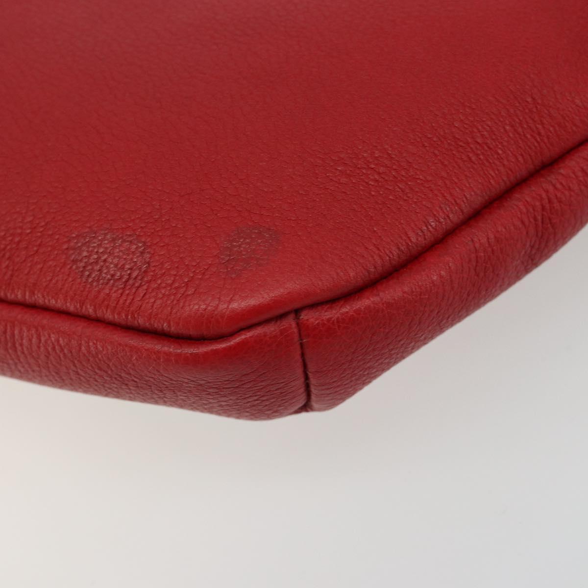 GUCCI Sherry Line Waist bag Leather Red Navy 527792 Auth ka4692A