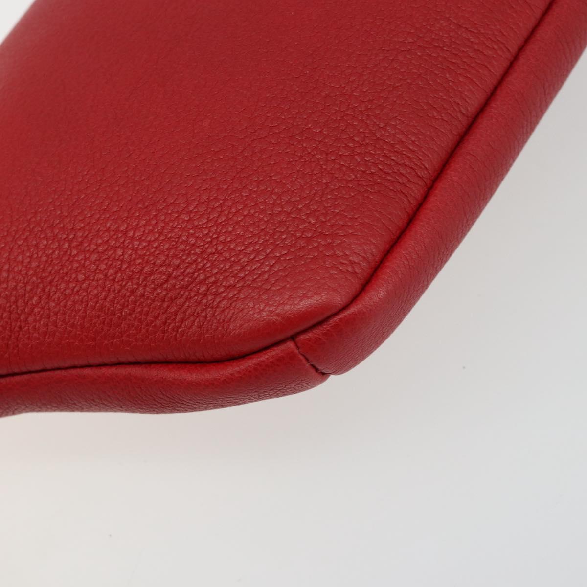 GUCCI Sherry Line Waist bag Leather Red Navy 527792 Auth ka4692A