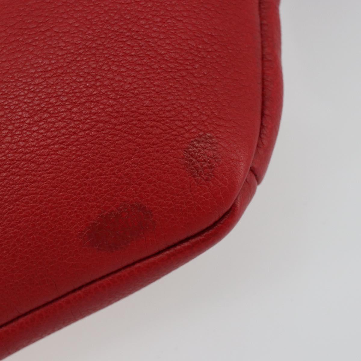 GUCCI Sherry Line Waist bag Leather Red Navy 527792 Auth ka4692A