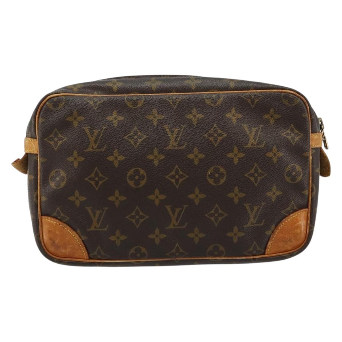 LOUIS VUITTON Monogram Compiegne 28 Clutch Bag M51845 LV Auth ka4698