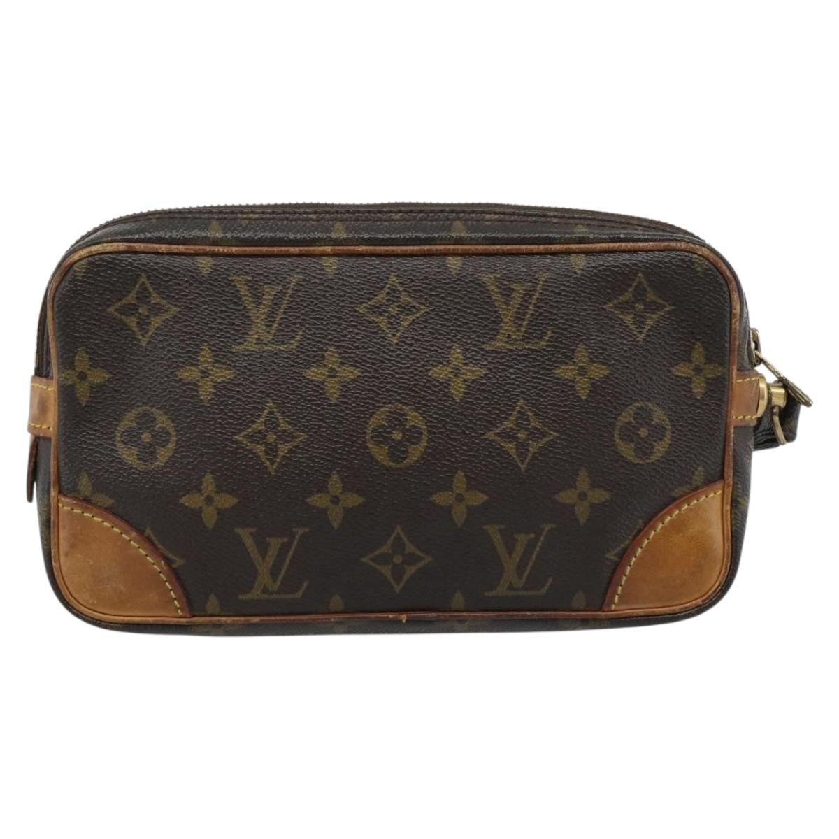 LOUIS VUITTON Monogram Marly Dragonne PM Clutch Bag M51827 LV Auth ka4699