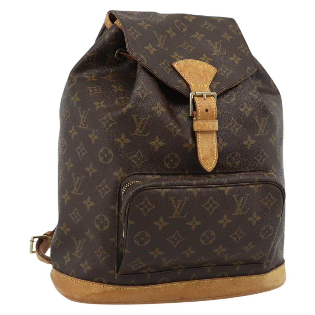 LOUIS VUITTON Monogram Montsouris GM Backpack M51135 LV Auth ka4703A