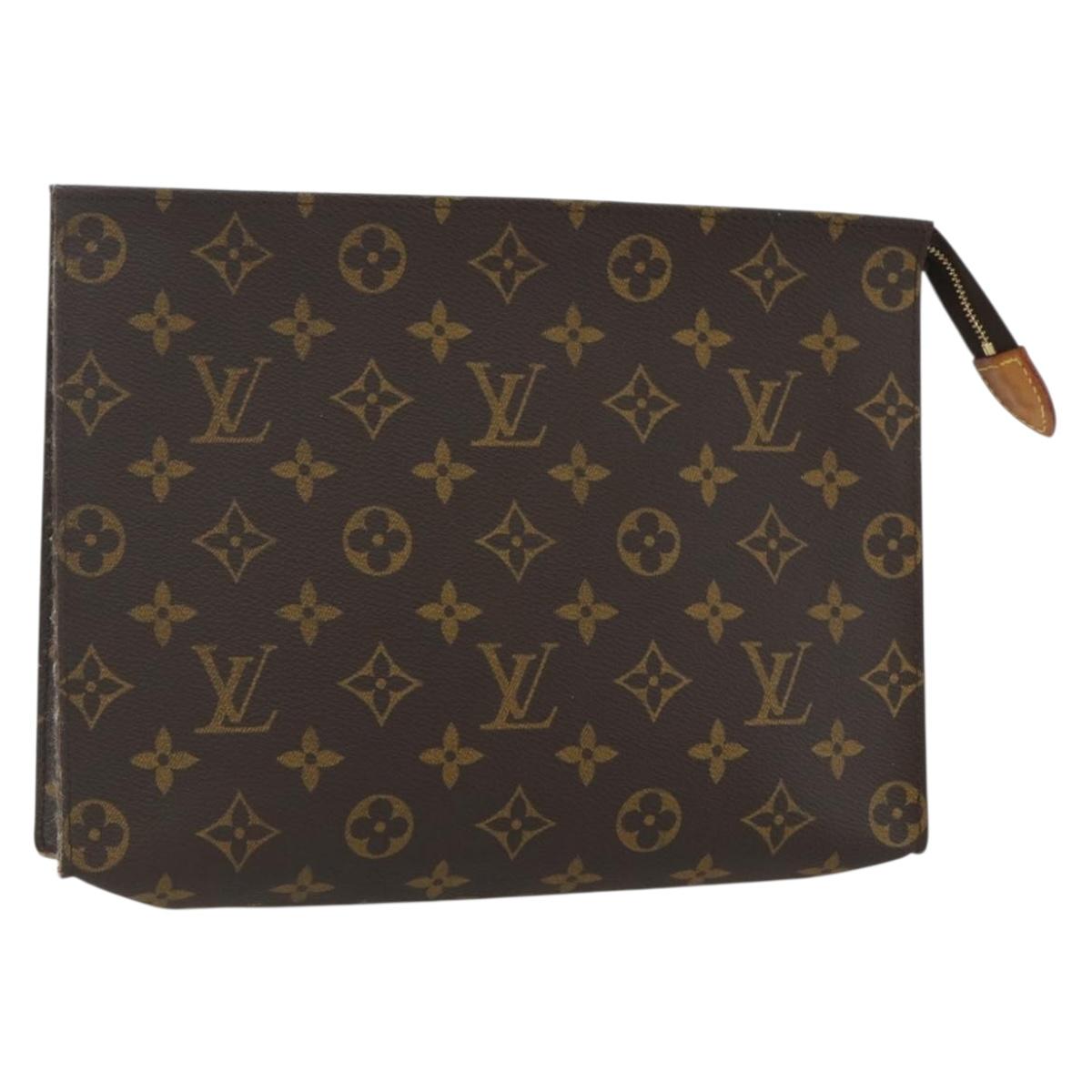 LOUIS VUITTON Monogram Poche Toilette 26 Pouch M47542 LV Auth ka471