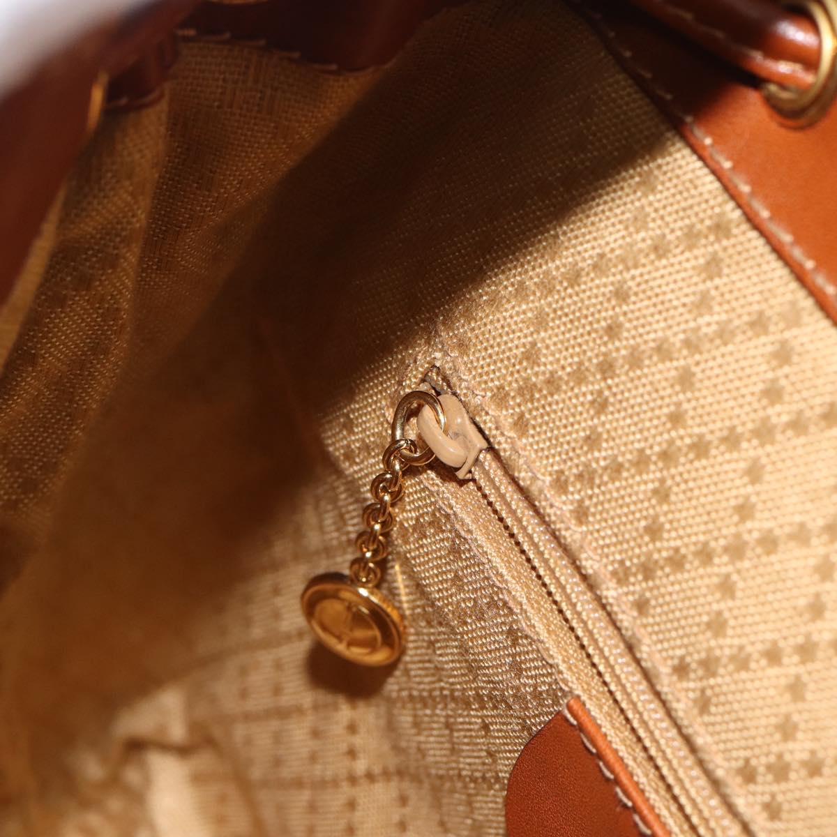 GUCCI Bamboo Backpack Leather Brown Gold 003 1998 0030 Auth ka4712