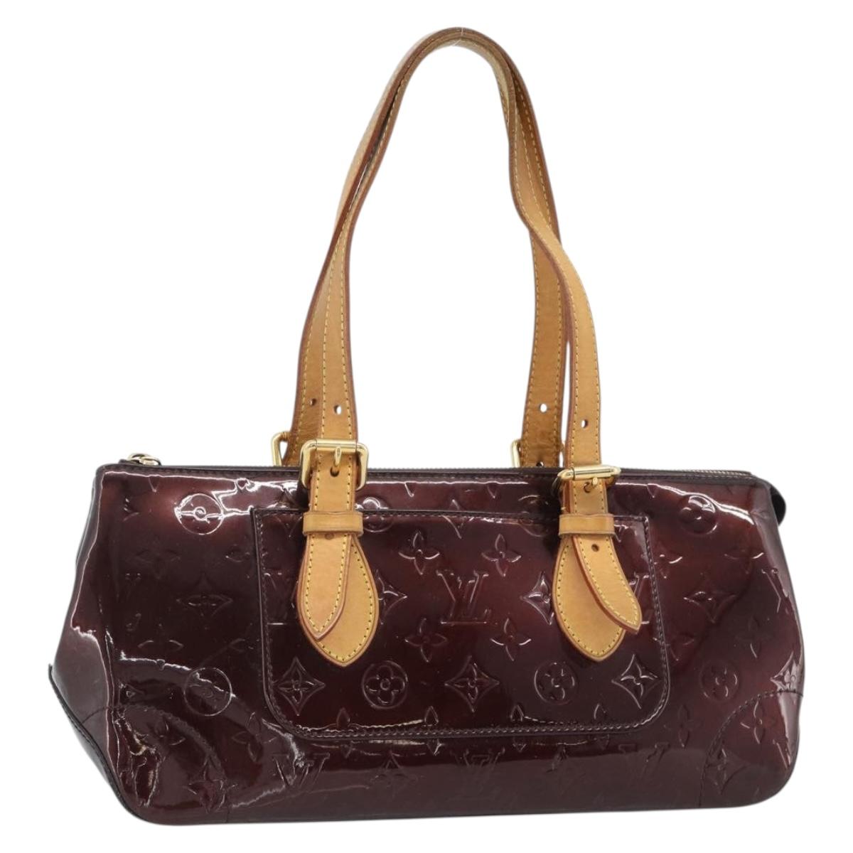 LOUIS VUITTON Monogram Vernis Rosewood Avenue Bag Amarante M93510 Auth ka4714A