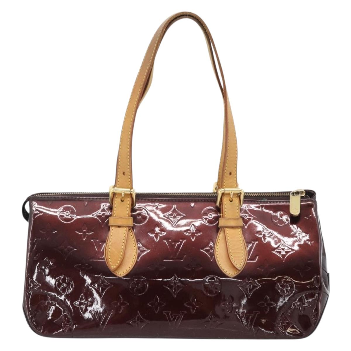 LOUIS VUITTON Monogram Vernis Rosewood Avenue Bag Amarante M93510 Auth ka4714A