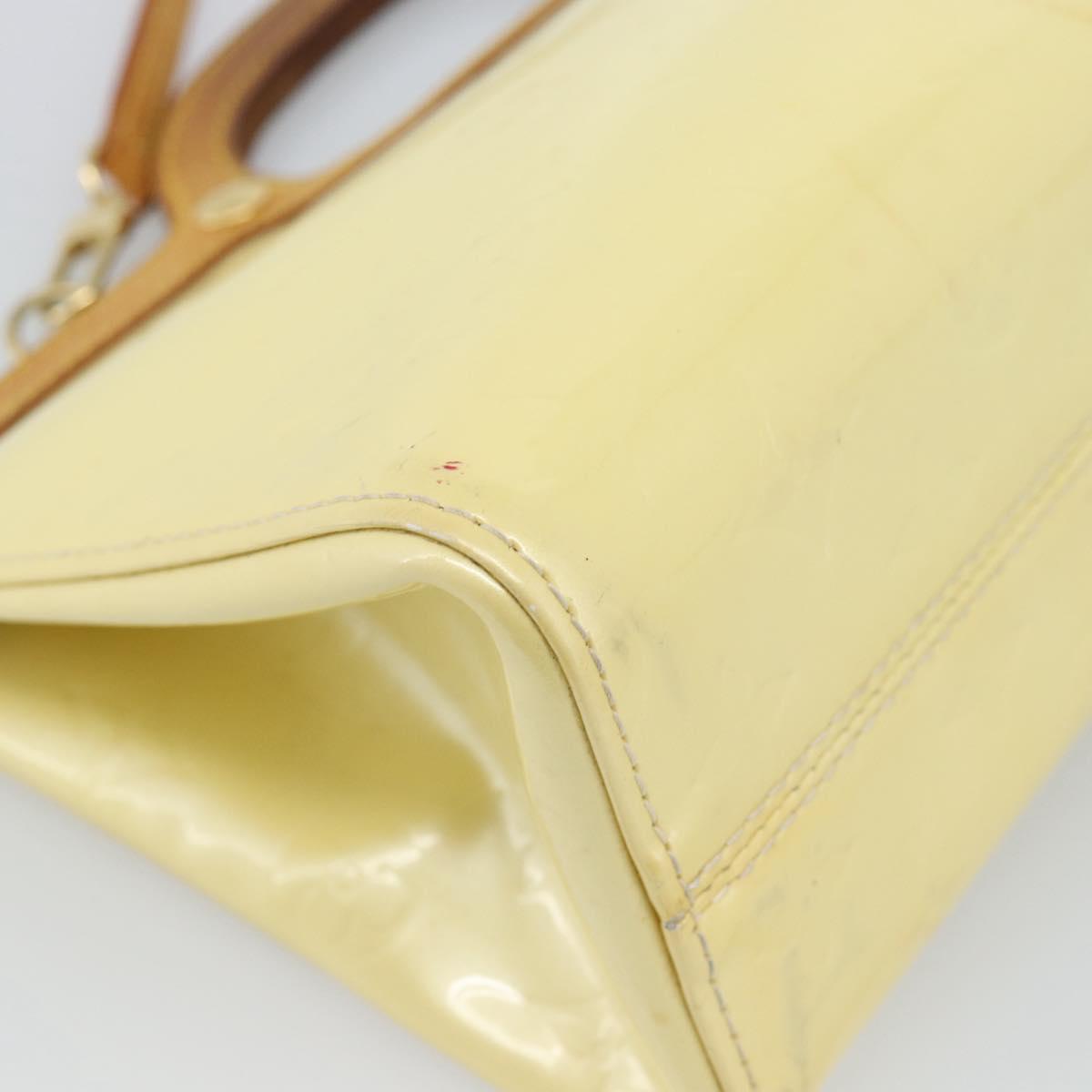 LOUIS VUITTON Monogram Vernis Roxbury Drive Bag 2Way Perle M91374 Auth ka4715