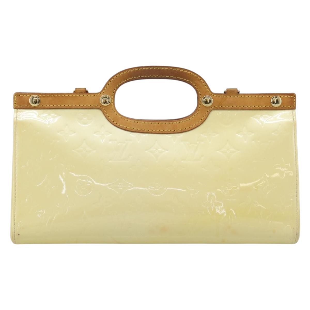 LOUIS VUITTON Monogram Vernis Roxbury Drive Bag 2Way Perle M91374 Auth ka4715