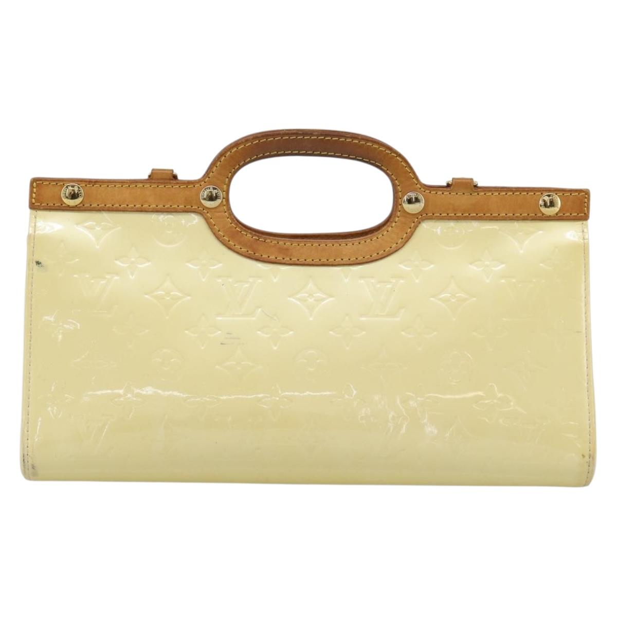 LOUIS VUITTON Monogram Vernis Roxbury Drive Bag 2Way Perle M91374 Auth ka4715