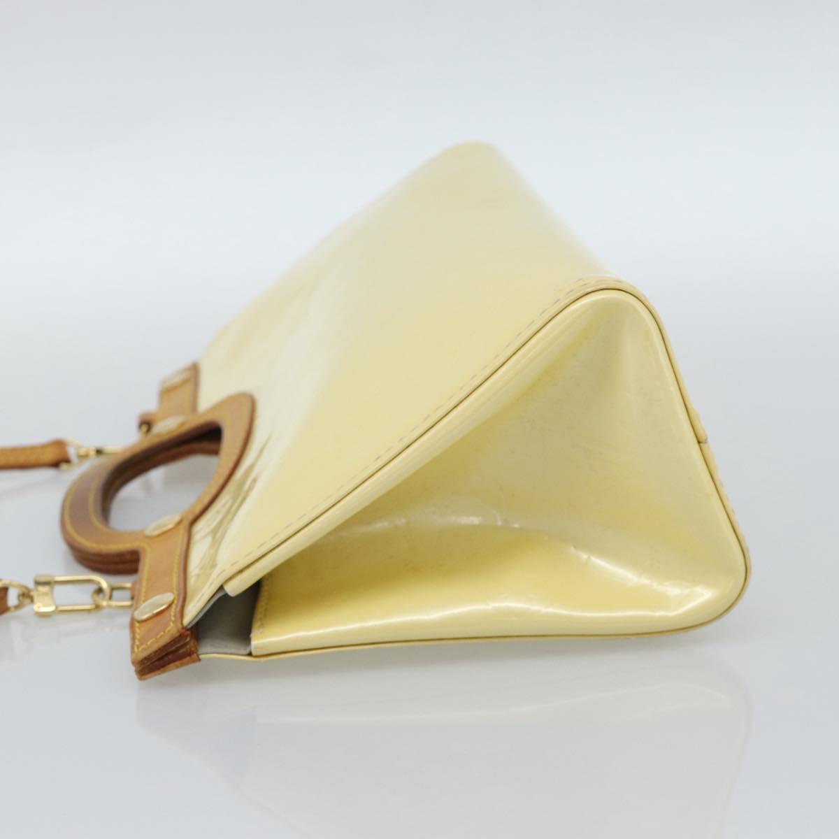 LOUIS VUITTON Monogram Vernis Roxbury Drive Bag 2Way Perle M91374 Auth ka4715