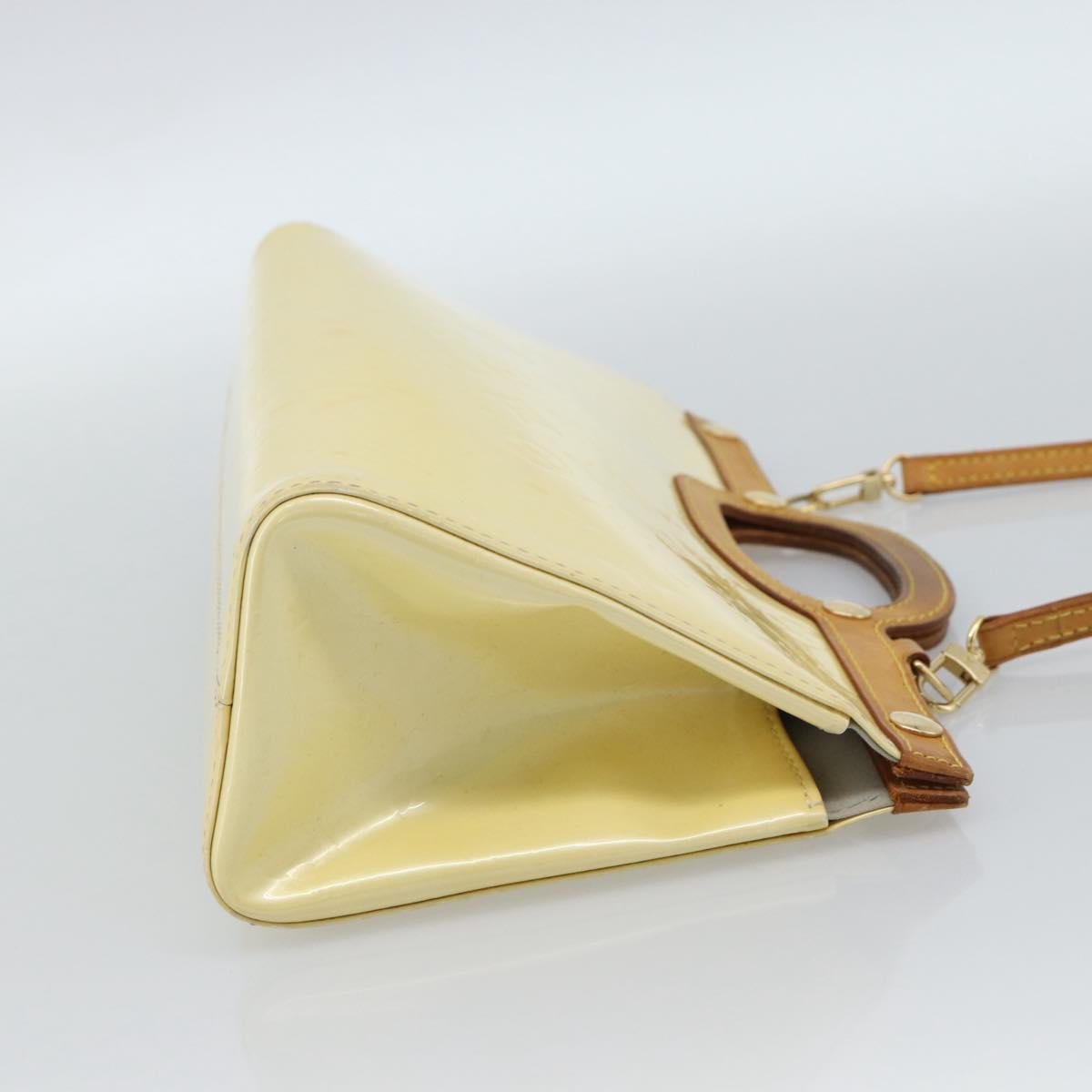 LOUIS VUITTON Monogram Vernis Roxbury Drive Bag 2Way Perle M91374 Auth ka4715