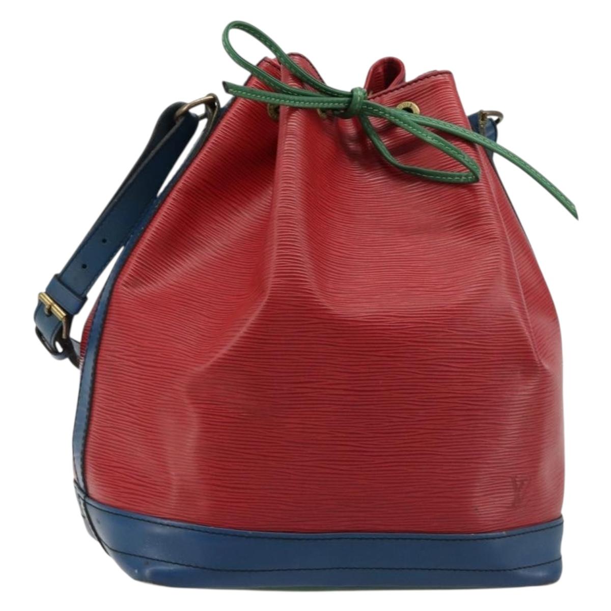 LOUIS VUITTON Epi Noe Shoulder Bag Tricolor Red Blue M44084 LV Auth ka4716