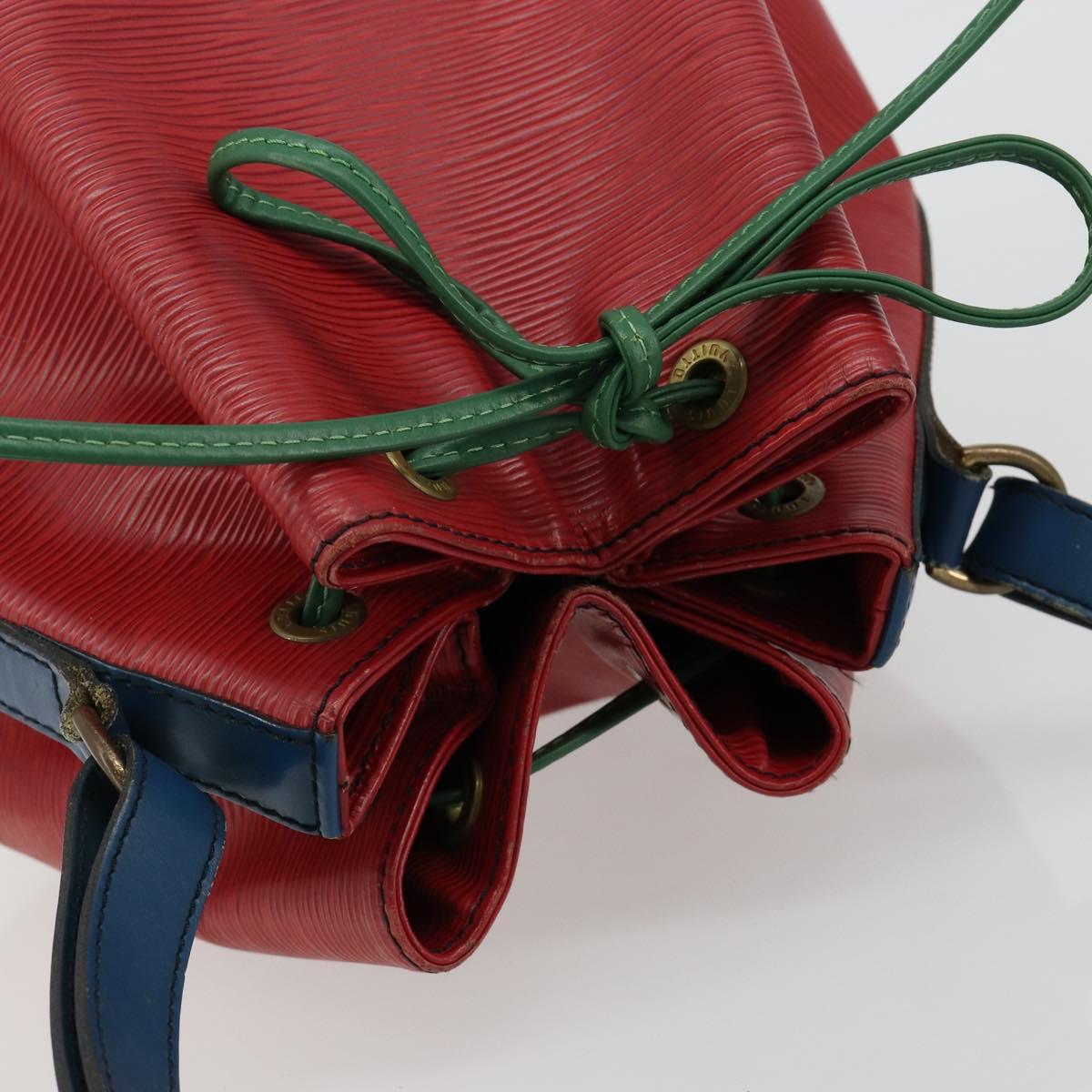 LOUIS VUITTON Epi Noe Shoulder Bag Tricolor Red Blue M44084 LV Auth ka4716