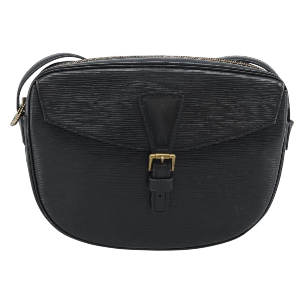 LOUIS VUITTON Epi Jeune Fille MM Shoulder Bag Black M52152 LV Auth ka4721