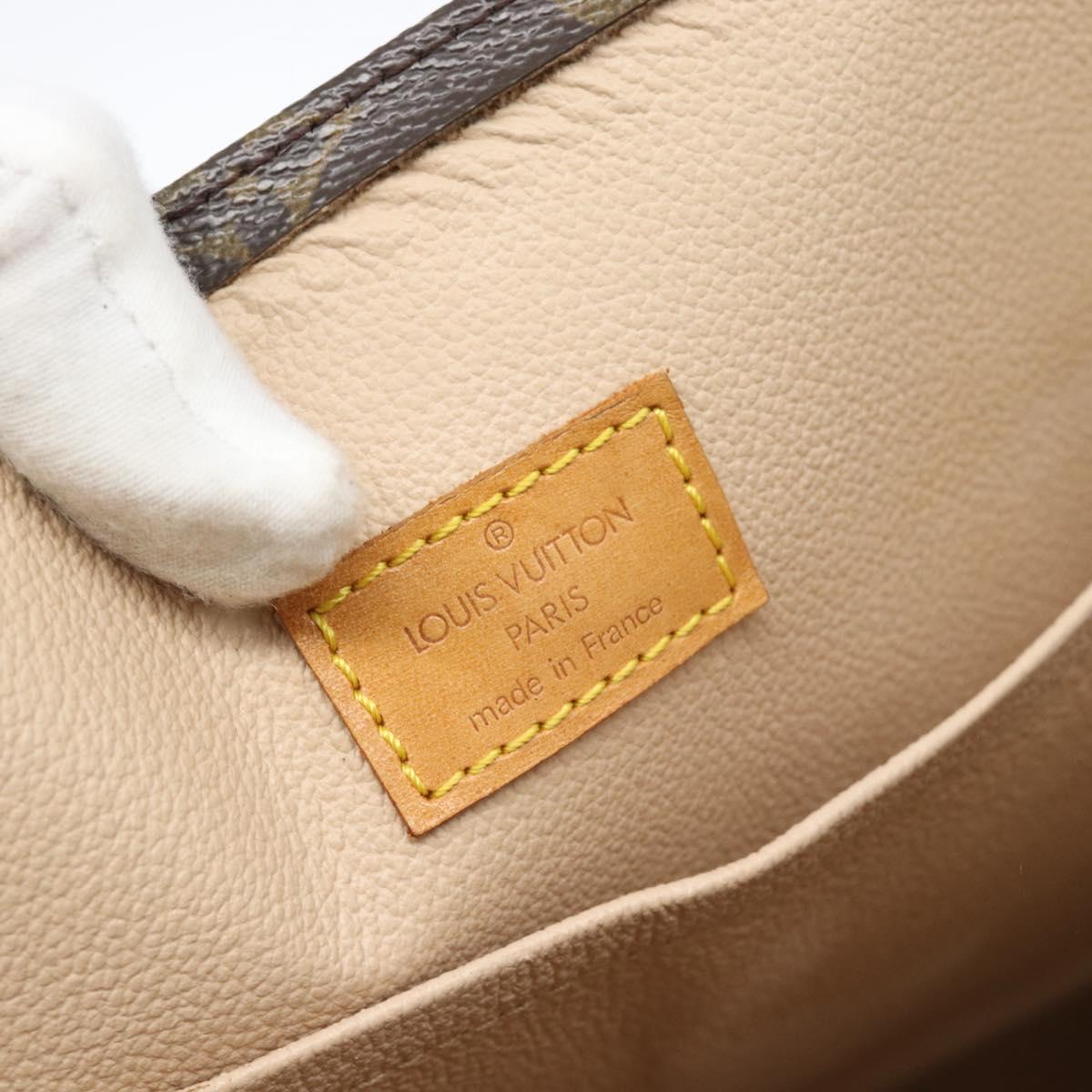 LOUIS VUITTON Monogram Sac Plat Hand Bag M51140 LV Auth ka4726