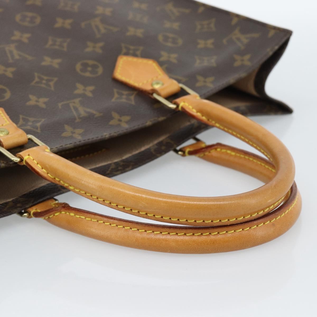 LOUIS VUITTON Monogram Sac Plat Hand Bag M51140 LV Auth ka4726