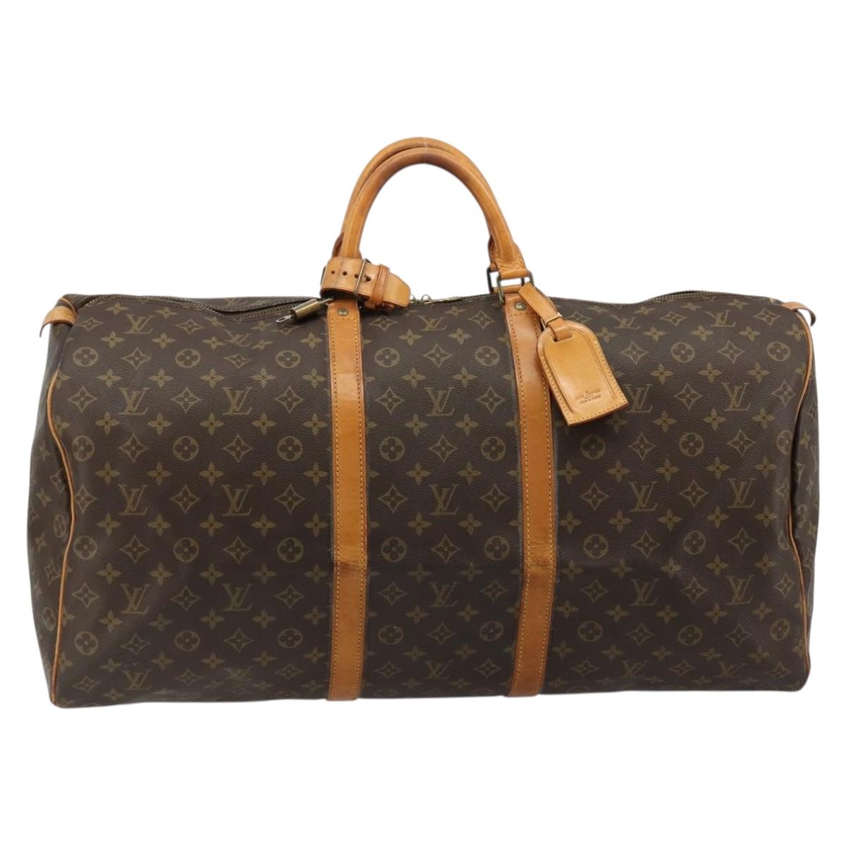 LOUIS VUITTON Monogram Keepall 60 Boston Bag M41422 LV Auth ka4728A