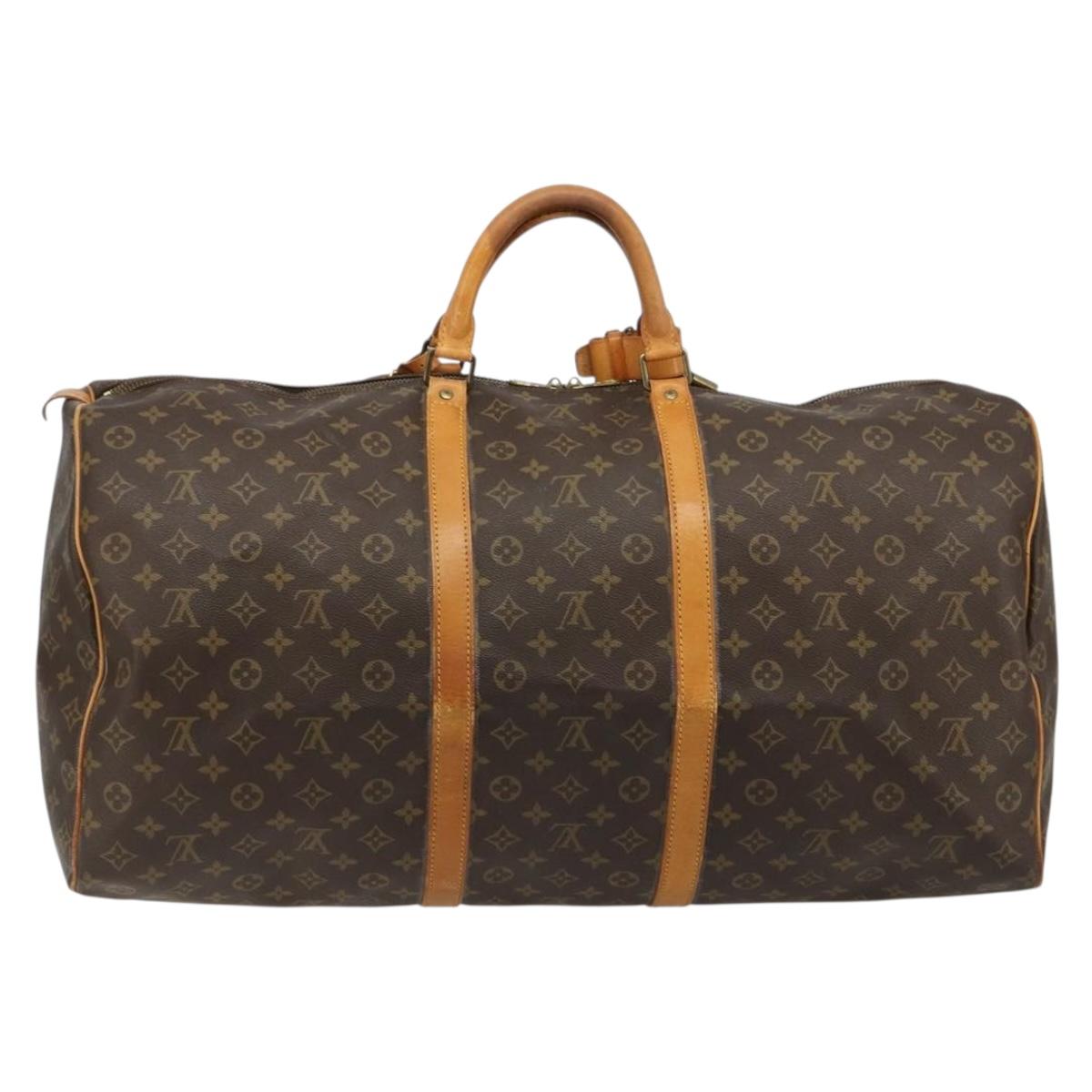 LOUIS VUITTON Monogram Keepall 60 Boston Bag M41422 LV Auth ka4728A
