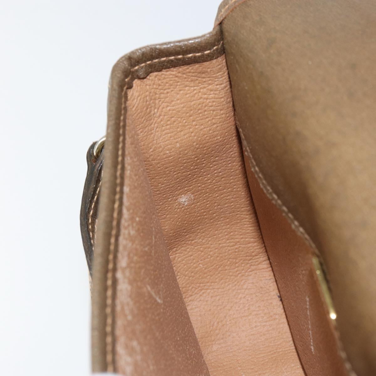 GUCCI GG Plus Supreme Shoulder Bag PVC Beige Gold Auth ka473