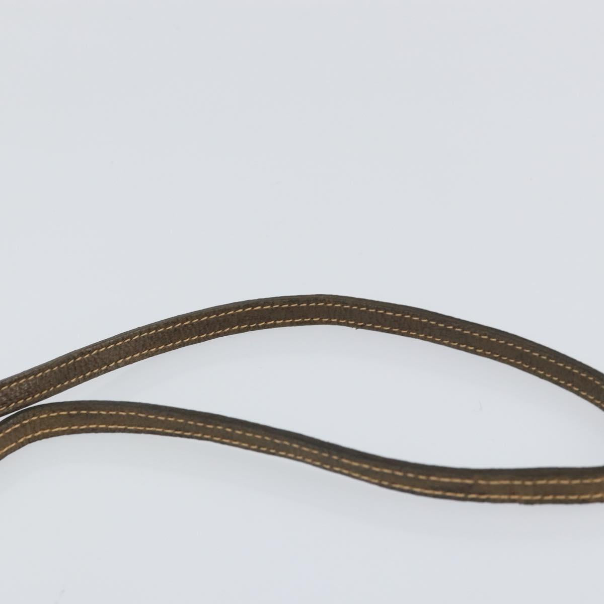 GUCCI GG Plus Supreme Shoulder Bag PVC Beige Gold Auth ka473