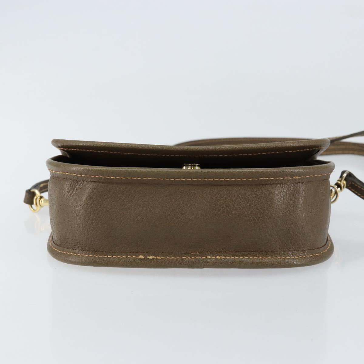 GUCCI GG Plus Supreme Shoulder Bag PVC Beige Gold Auth ka473