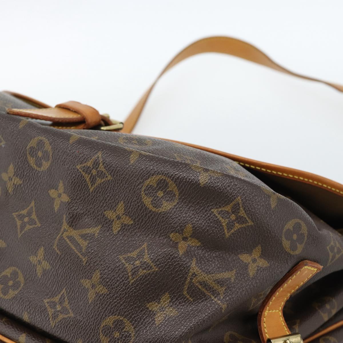 LOUIS VUITTON Monogram Saumur 35 Shoulder Bag M42254 LV Auth ka4741A