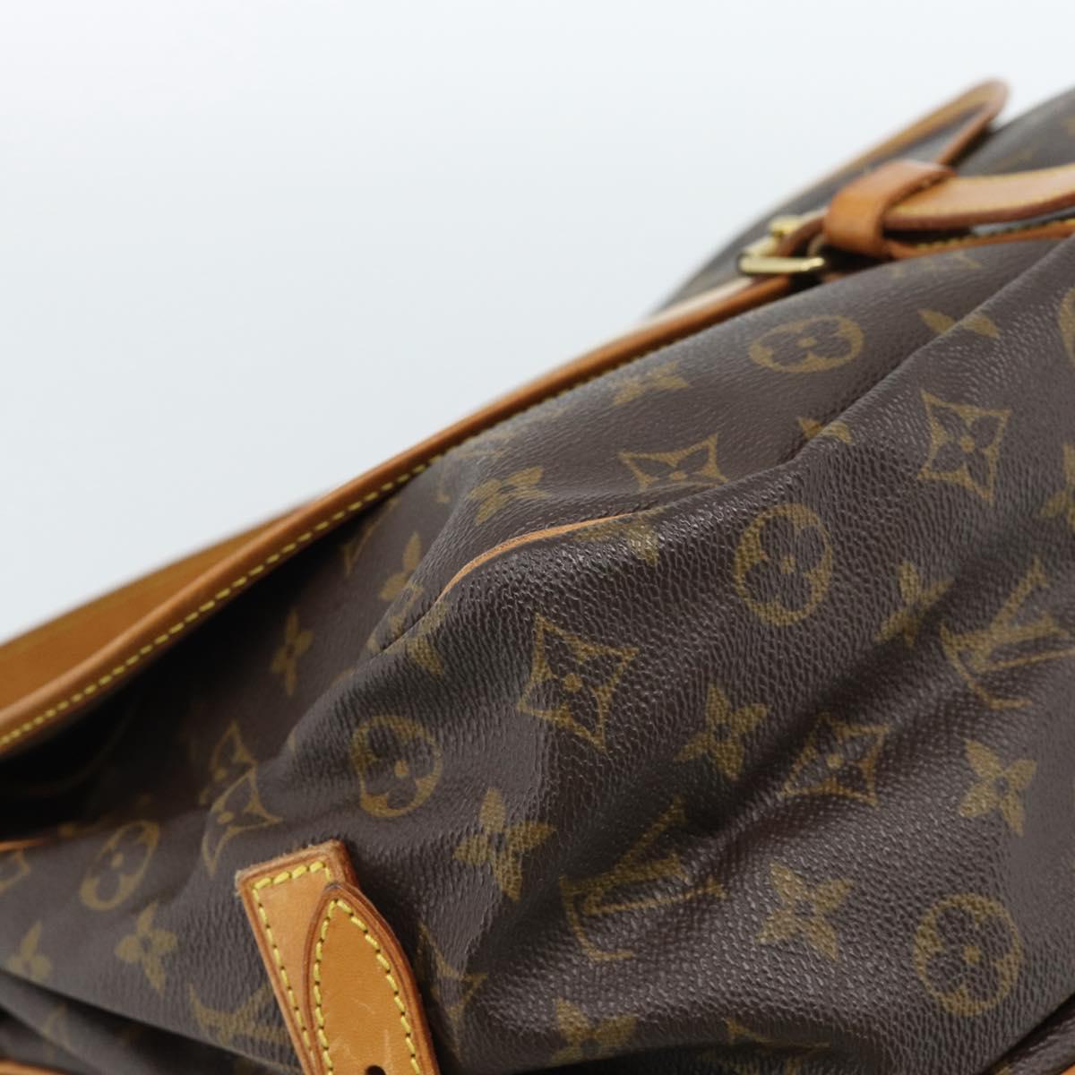 LOUIS VUITTON Monogram Saumur 35 Shoulder Bag M42254 LV Auth ka4741A