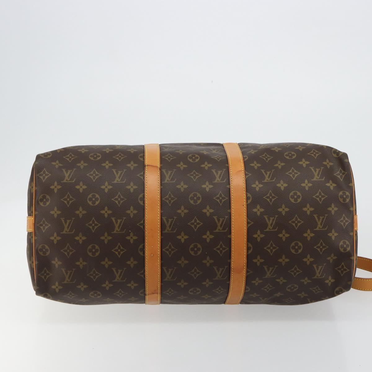 LOUIS VUITTON Monogram Keepall Bandouliere 50 Boston Bag M41416 LV Auth ka4746A