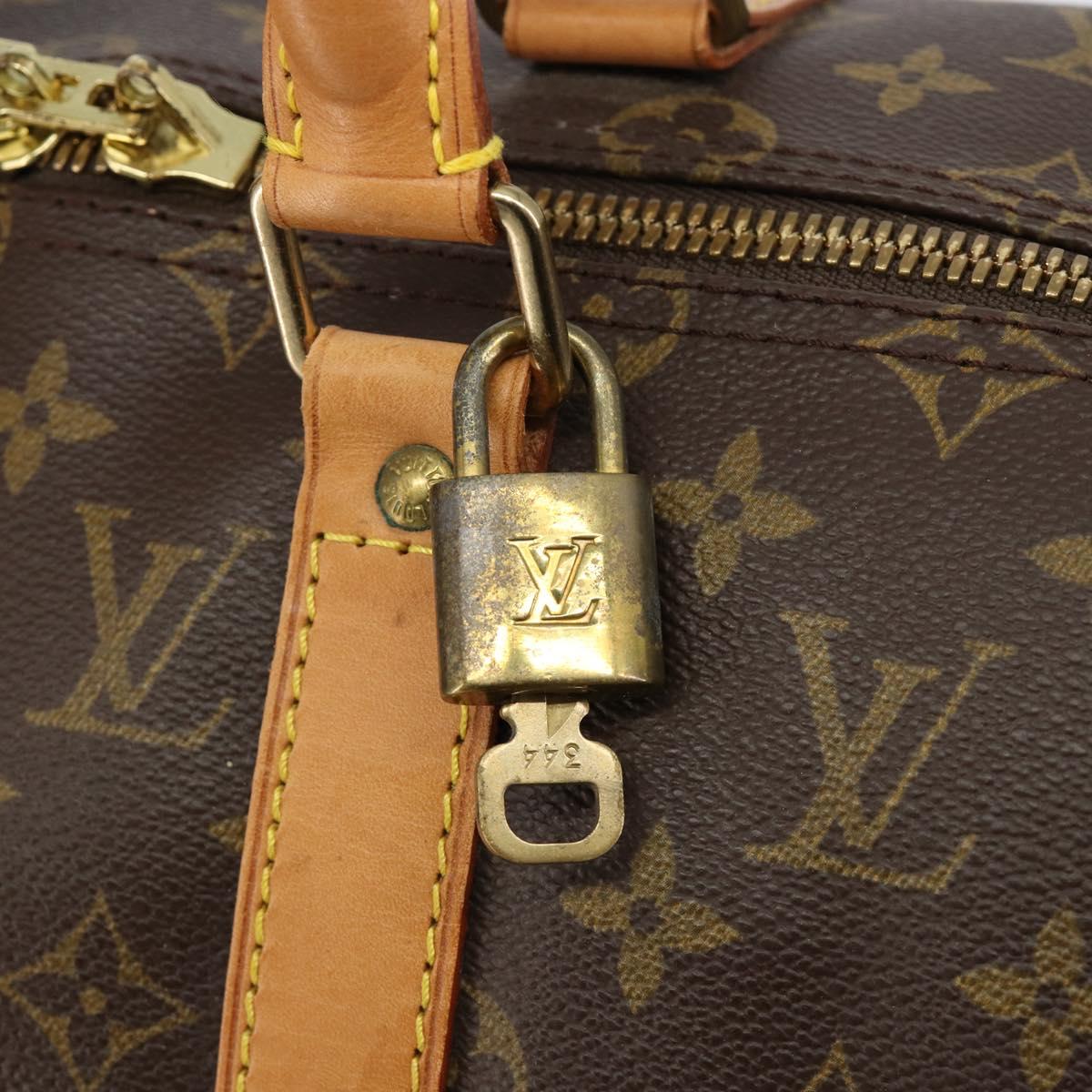 LOUIS VUITTON Monogram Keepall Bandouliere 50 Boston Bag M41416 LV Auth ka4746A