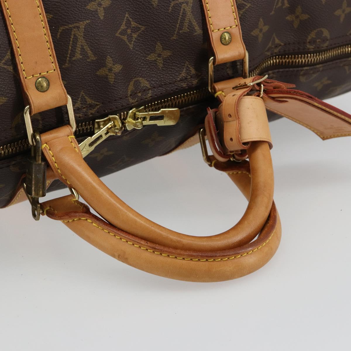 LOUIS VUITTON Monogram Keepall Bandouliere 50 Boston Bag M41416 LV Auth ka4746A