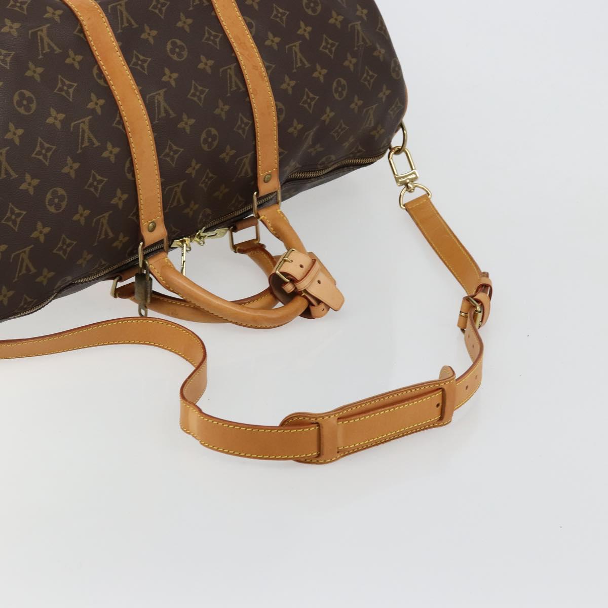 LOUIS VUITTON Monogram Keepall Bandouliere 50 Boston Bag M41416 LV Auth ka4746A