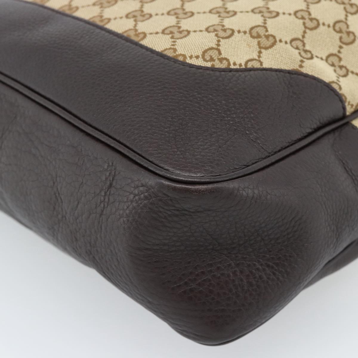 GUCCI Bamboo GG Canvas Hand Bag 2way Beige Gold 282315 Auth ka4747V