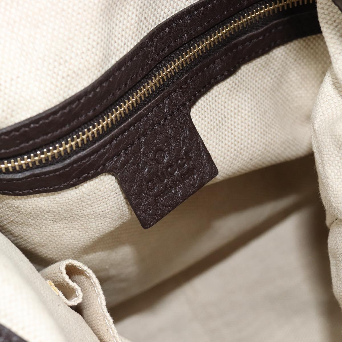 GUCCI Bamboo GG Canvas Hand Bag 2way Beige Gold 282315 Auth ka4747V