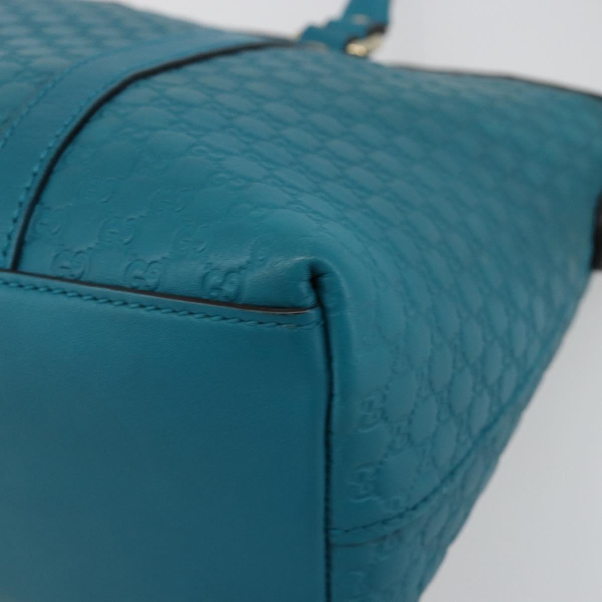 GUCCI Micro GG Guccissima Leather Outlet 2way Emerald Green 449646 Auth ka4748