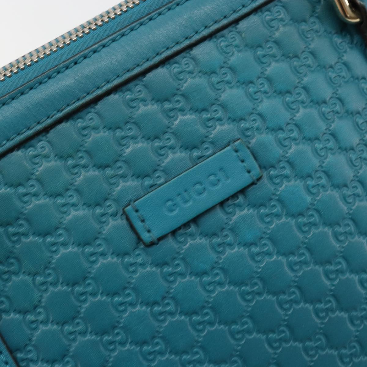 GUCCI Micro GG Guccissima Leather Outlet 2way Emerald Green 449646 Auth ka4748