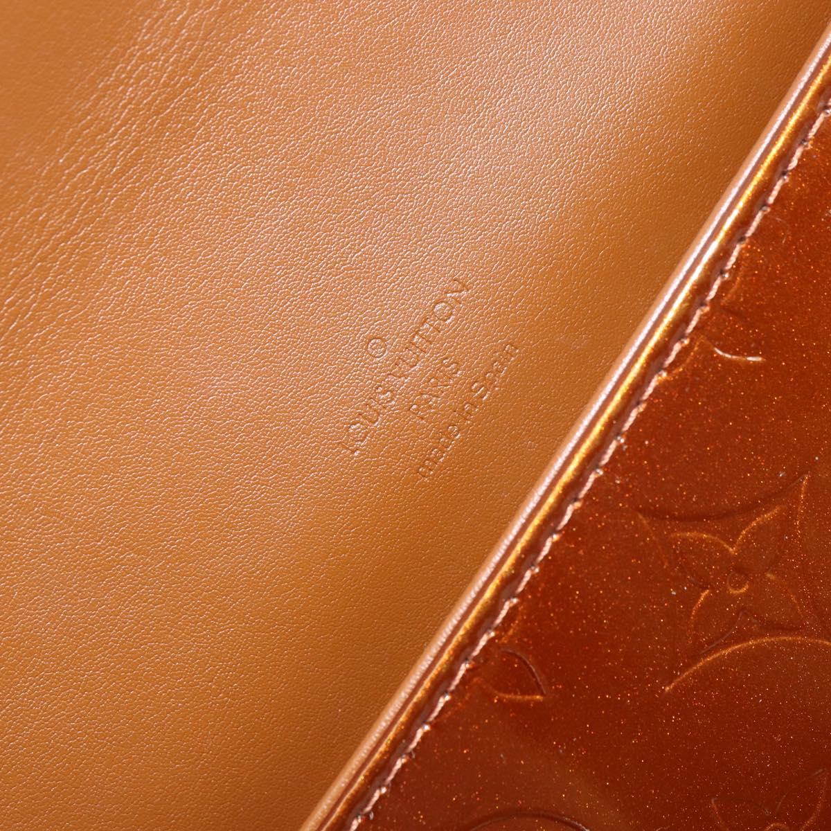 LOUIS VUITTON Monogram Vernis Thompson Street Bag Bronze M91124 LV Auth ka475