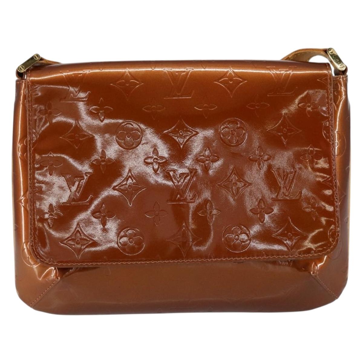 LOUIS VUITTON Monogram Vernis Thompson Street Bag Bronze M91124 LV Auth ka475