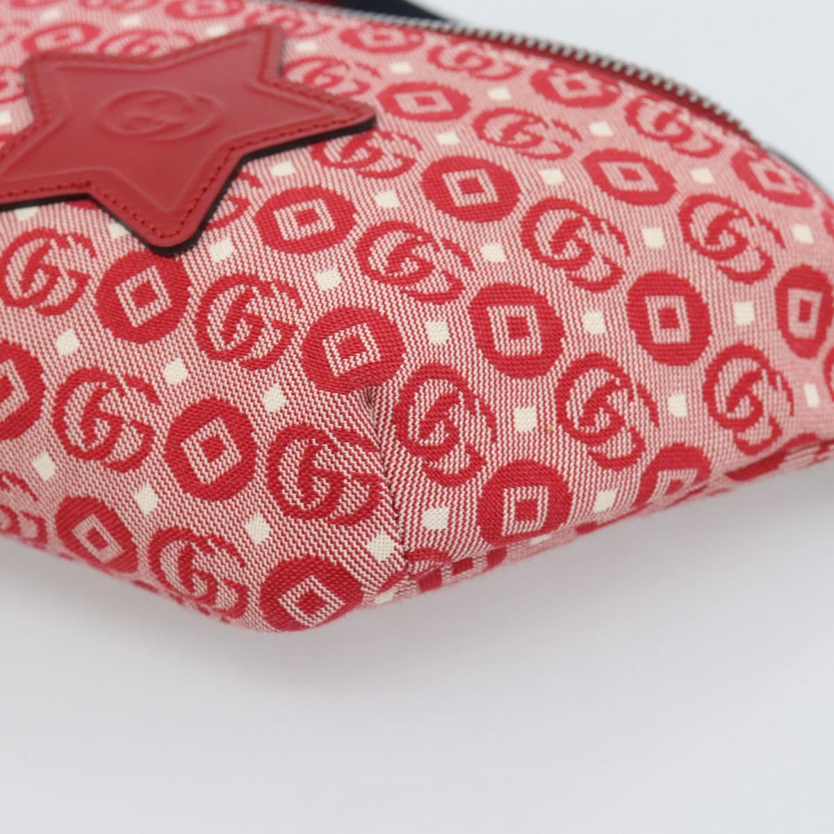GUCCI Children's Sherry Line Waist bag Canvas Navy Red 502095 Auth ka4751M