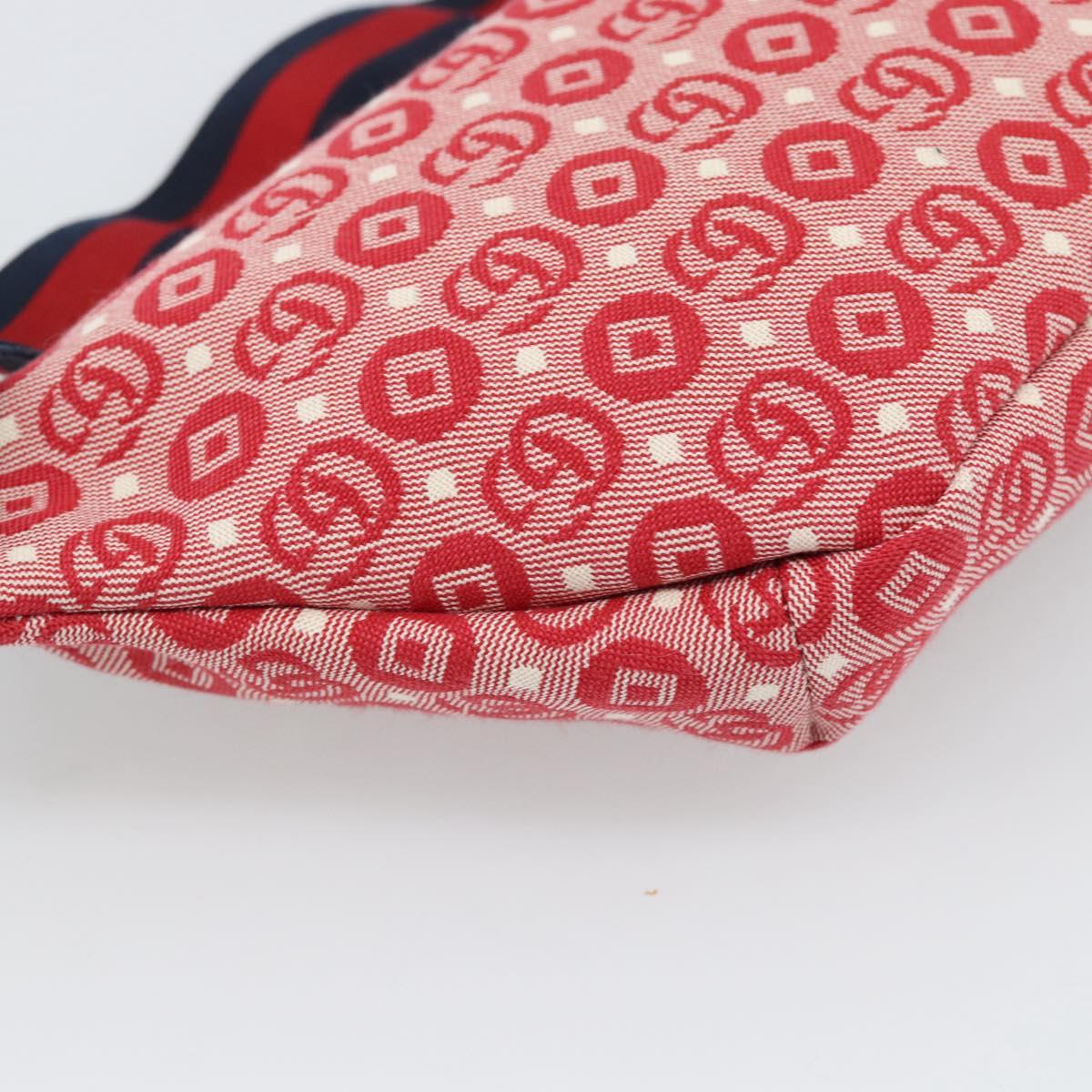 GUCCI Children's Sherry Line Waist bag Canvas Navy Red 502095 Auth ka4751M