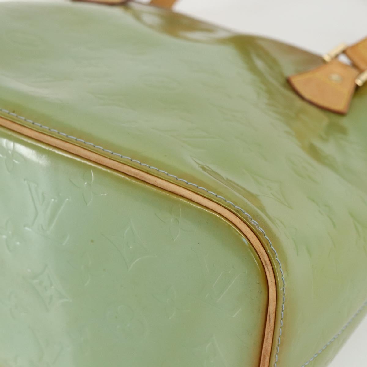 LOUIS VUITTON Monogram Vernis Houston Hand Bag Baby Blue M91005 LV Auth ka476