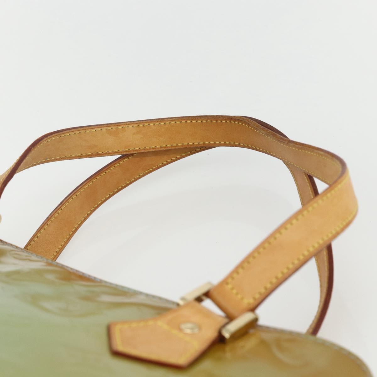 LOUIS VUITTON Monogram Vernis Houston Hand Bag Baby Blue M91005 LV Auth ka476