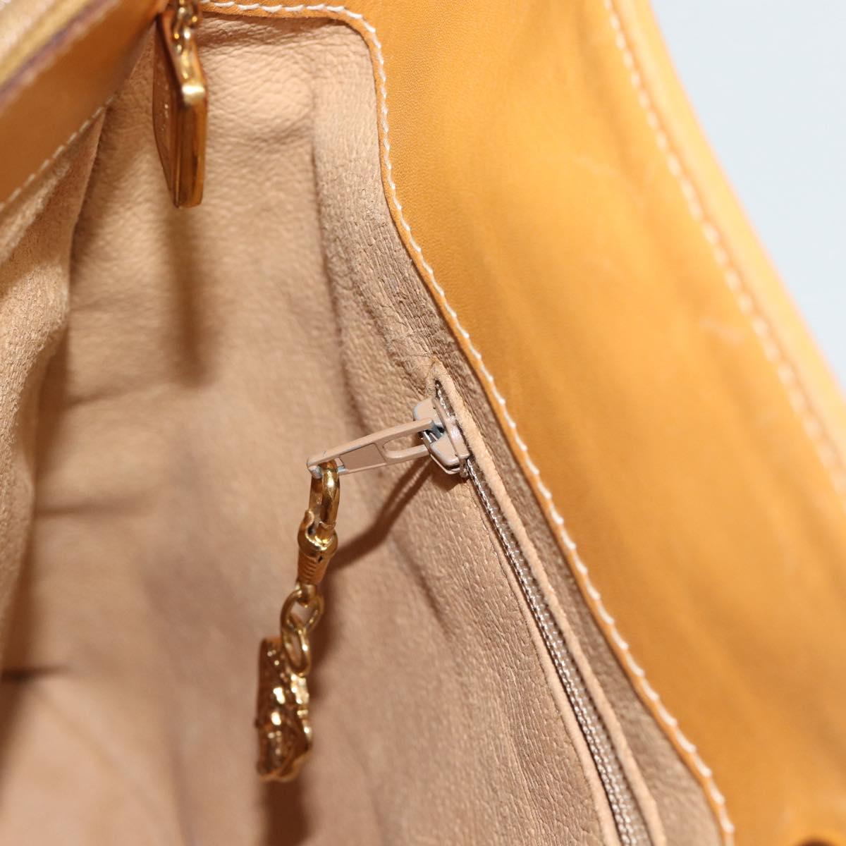 GUCCI Micro GG Supreme Shoulder Bag PVC Beige Gold Auth ka4765