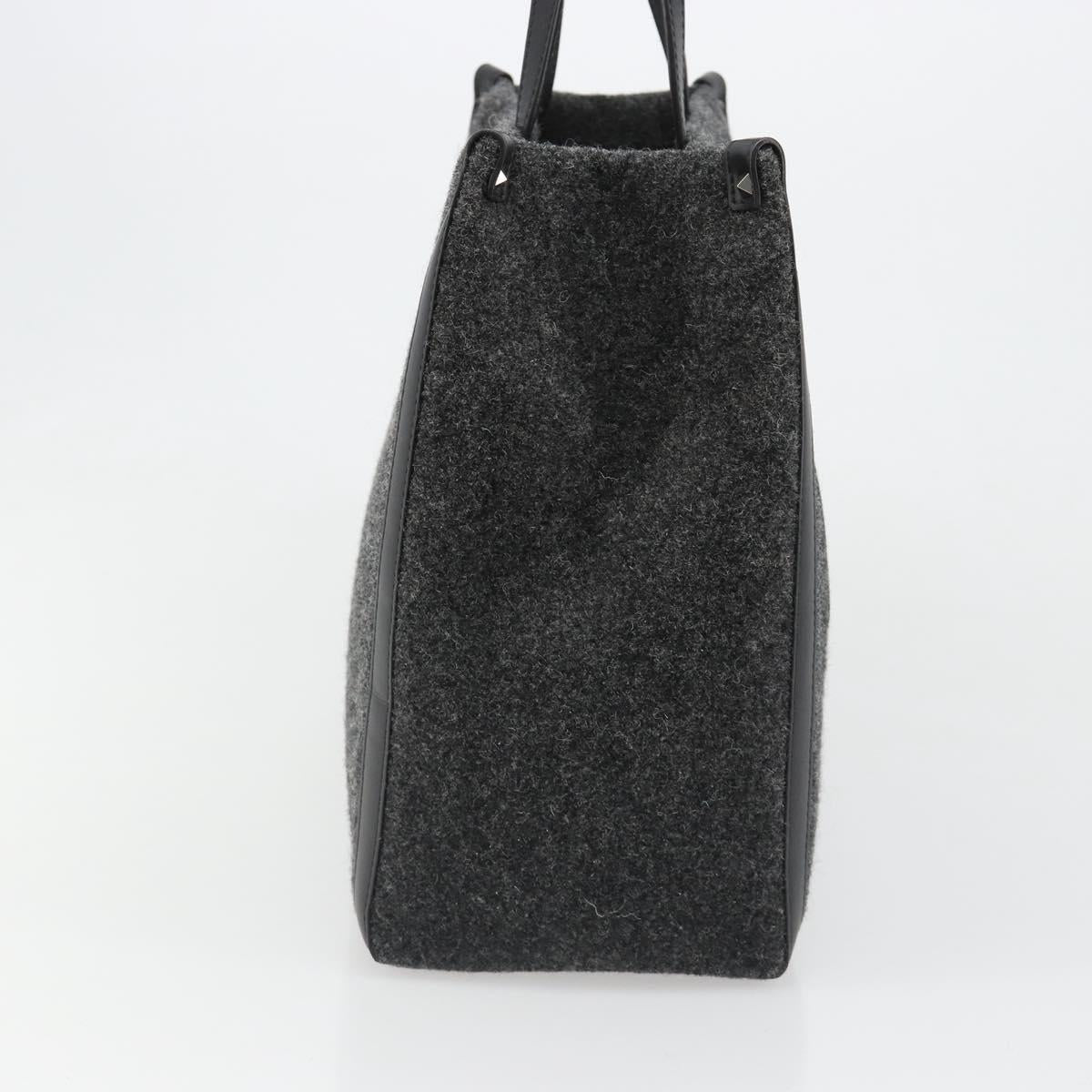 VALENTINO Tote Bag Wool Gray Auth ka4766V