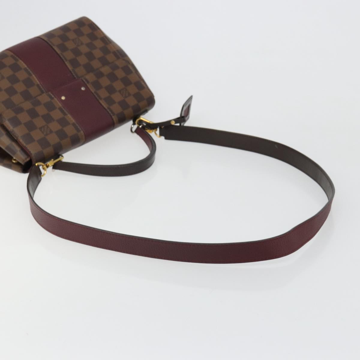 LOUIS VUITTON Damier Ebene Bond Street BB Hand Bag 2way N64416 LV Auth ka4769A